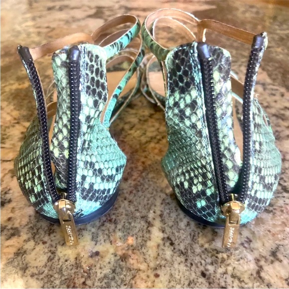 JIMMY CHOO Python strappy sandals size 39.5 9 9.5 - Picture 10 of 13